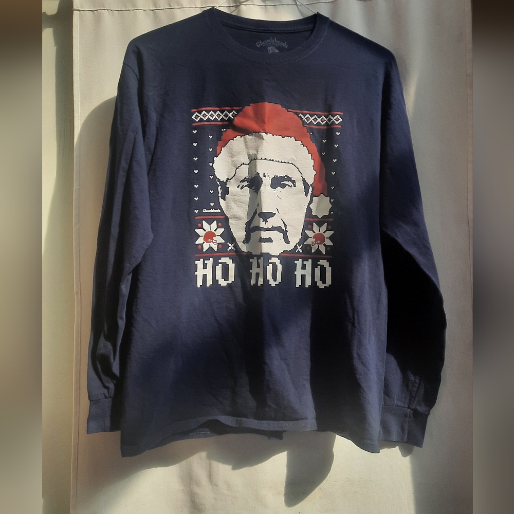 New England Patriots Bill Belichick Ugly Christmas Long Sleeve T Shirt  sz Large